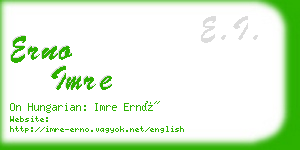 erno imre business card